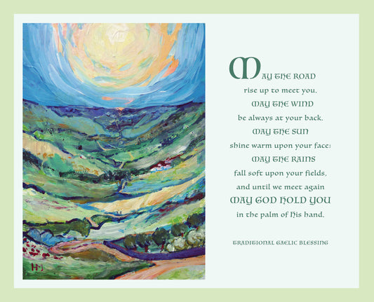 Landscape painting and Gaelic blessing